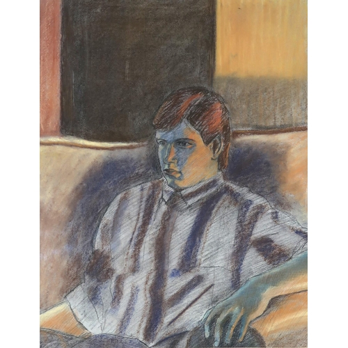 1065 - IAN ROY (SCOTTISH)PORTRAIT OF A BOY Chalk and pastel on paper, 62 x 48cm Together with ano... 