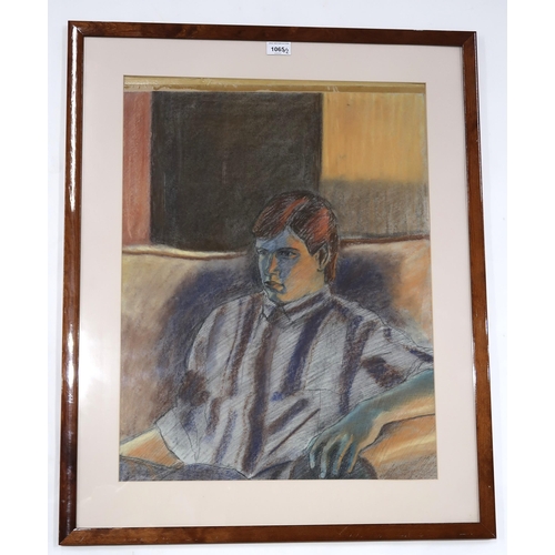 1065 - IAN ROY (SCOTTISH)PORTRAIT OF A BOY Chalk and pastel on paper, 62 x 48cm Together with ano... 