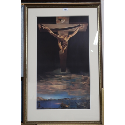 1067 - SALVADOR DALI (1904-1989) CHRIST OF SAINT JOHN Print multiple, 71 x 39cm Together wit... 