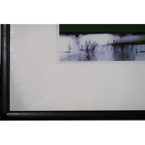 1075 - SCOTTISH SCHOOL FLOODED FIELDS NEAR KINROSSPhotographic print, signed lower right, titled, date... 