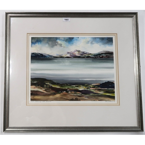 1083 - RON WILSON (1939)CALM EVENING LOCH LOMOND Watercolour, signed lower right, titled, dated (93), 32 x ... 