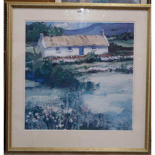 1083 - RON WILSON (1939)CALM EVENING LOCH LOMOND Watercolour, signed lower right, titled, dated (93), 32 x ... 