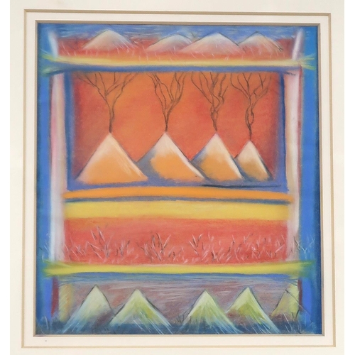 1092 - JIM MCCHESNEYRAISED LANDSCAPE 1French chalk on paper, 30 x 28cm Inscribed verso with title, 'Gr... 