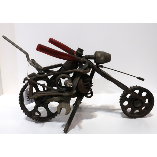 1103 - WILLEM CERNEUS (DUTCH b.1932)MOTO REDMetal, 40cm (length)