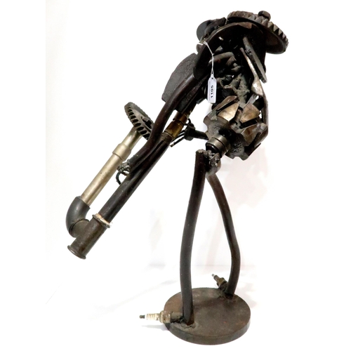 1105 - WILLEM CERNEUS (DUTCH b.1932)FIGURE PLAYING SAXOPHONEMetal, 60cm (height)... 