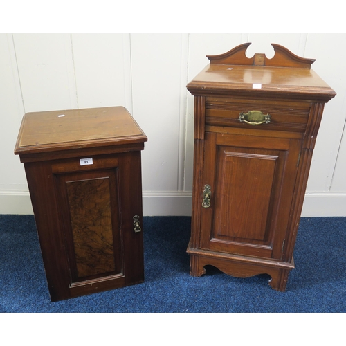 93 - A Victorian mahogany bedside cabinet and another Victorian bedside cabinet (2)