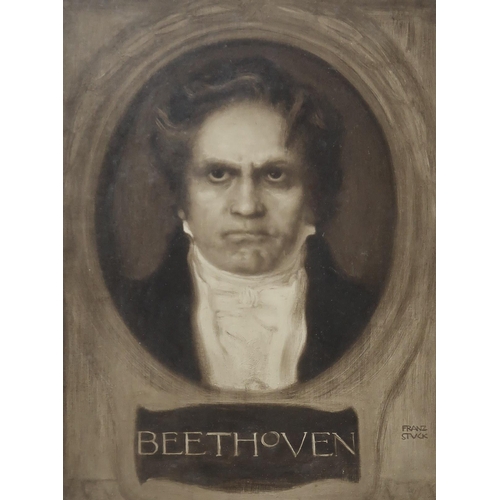 971 - AFTER FRANZ VON STUCK Beethoven, print, 37 x 28cm