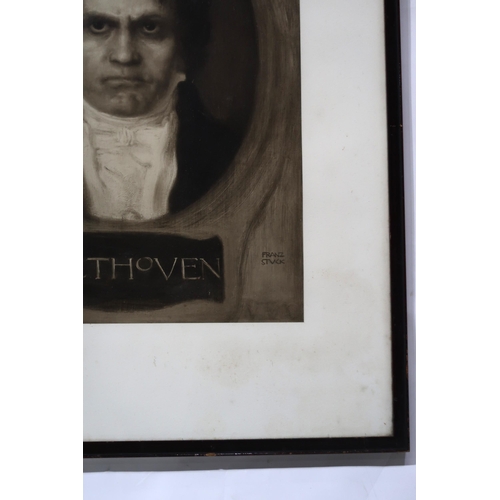 971 - AFTER FRANZ VON STUCK Beethoven, print, 37 x 28cm