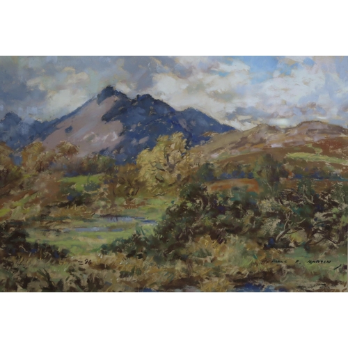 976 - FRANK P MARTIN The foot of the glen, Sannox, signed, pastel, 26 x 36cm