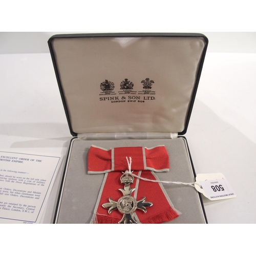 508 - An Order of the British Empire (ladies) medal in case