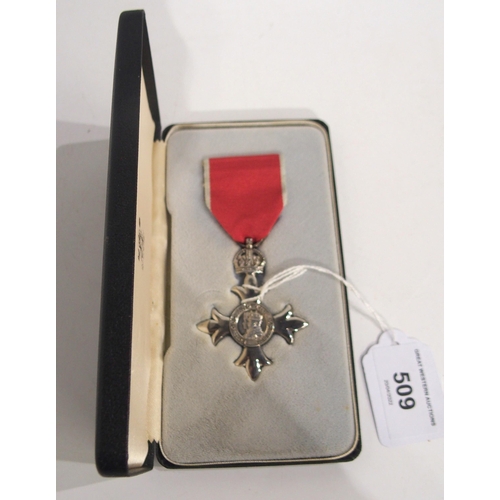 509 - A Member of the Order of the British Empire medal (gentlemen) in case