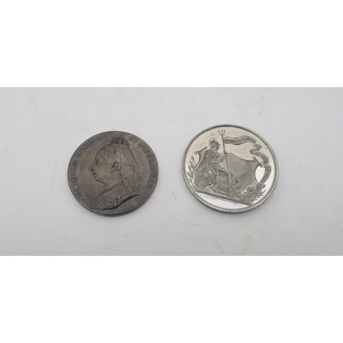 503 - Two Victorian commemorative coins 