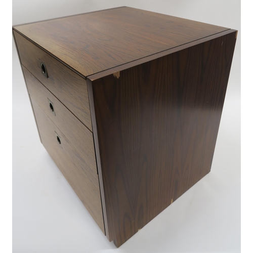 113 - *WITHDRAWN* MID 20TH CENTURY ROSEWOOD THREE DRAWER BEDSIDE CHEST DESIGNED BY ROBERT HERITAGE FOR ARC... 