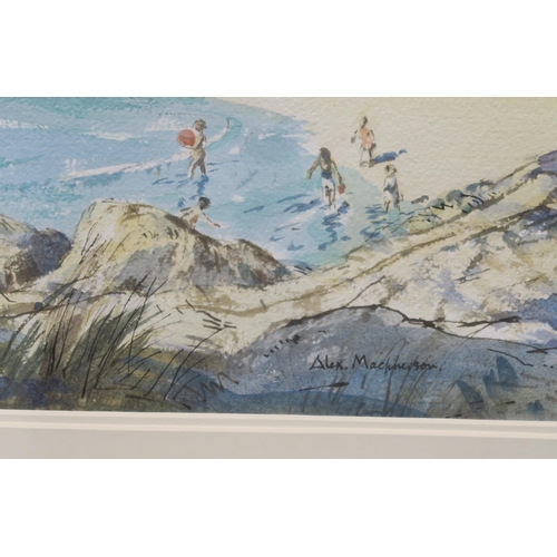 801 - ALEX MACPHERSON Shore near Fionnphort, signed, watercolour, 32 x 44cm and another (2)... 