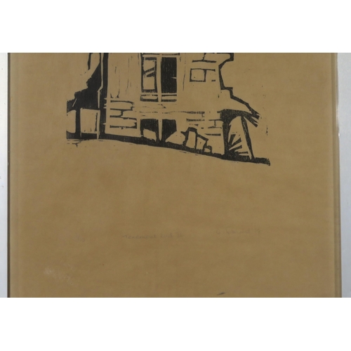 813 - SCOTTISH SCHOOL TENEMENT END IIWoodcut, signed A.DONALD, inscribed, numbered 3/10, dated (19), ... 