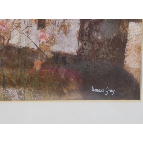 836 - LEONARD GRAY RSW (SCOTTISH 1925-2019)HARLING AND PANTILESMixed media, signed lower right, 36 x 48cm ... 