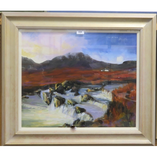 838A - DOREEN WILLIAMS (SCOTTISH)SUNSET ON SKYEAcrylic on canvas, signed lower right, 49 x 58cm T... 