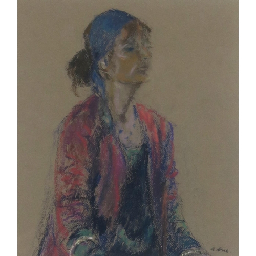 843 - ALEXANDER CREE (SCOTTISH 1929-2014)WOMAN IN EASTERN COSTUME Pastel on paper, signed lower right... 