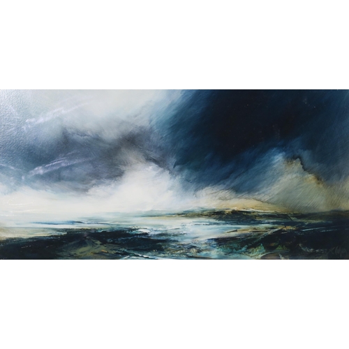 845 - KIRSTIE COHEN (SCOTTISH b.1963)SEASCAPE Oil on board, signed lower right, 26 x 51cm... 