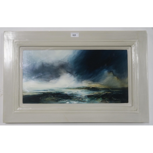 845 - KIRSTIE COHEN (SCOTTISH b.1963)SEASCAPE Oil on board, signed lower right, 26 x 51cm... 