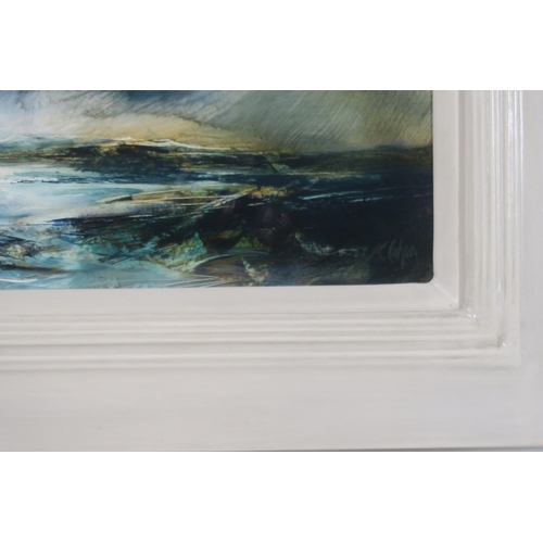 845 - KIRSTIE COHEN (SCOTTISH b.1963)SEASCAPE Oil on board, signed lower right, 26 x 51cm... 