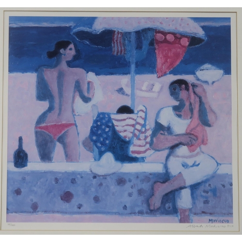 850 - ALBERTO MORROCCO (SCOTTISH 1917-1998)ON THE BEACH Print multiple, signed lower right in graphit... 