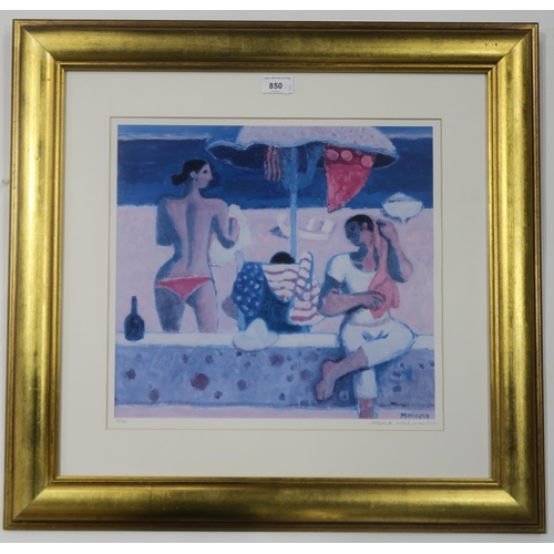 850 - ALBERTO MORROCCO (SCOTTISH 1917-1998)ON THE BEACH Print multiple, signed lower right in graphit... 