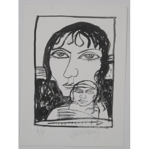 851 - JOHN BELLANY CBE RA (SCOTTISH 1942-2013)MOTHER AND CHILD Lithograph, signed lower right, inscri... 