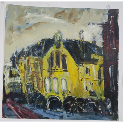 854 - RACHEL CARROLL (BRITISH b.1975)CATHEDRAL Oil on card, signed lower left, 70 x 71cm, together wi... 