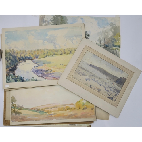 856 - MURRAY MCNEEL CAIRD URQUHART (SCOTTISH 1880-1972)A COLLECTION OF 12 WATERCOLOURS ON PAPER, depicting... 