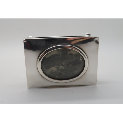 363 - A late Victorian silver topped hardstone match holder and ashtray, the matchbox lid initialled and d... 