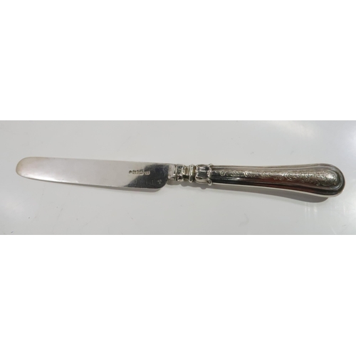 408 - A cased canteen of mixed cutlery, including Victorian silver bladed and mother of pearl handled kniv... 