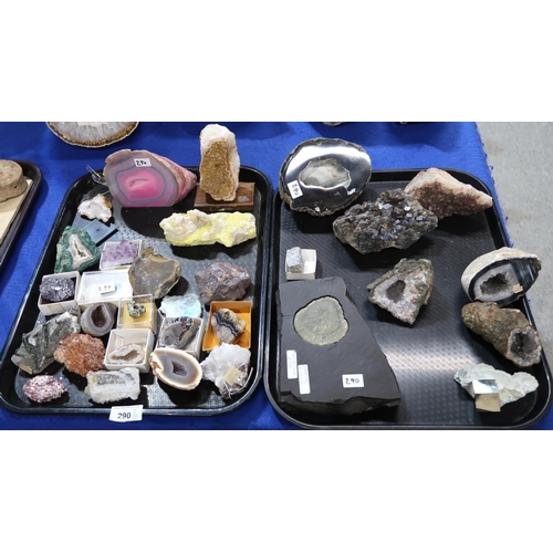 290 - A collection of assorted geodes and rock samples