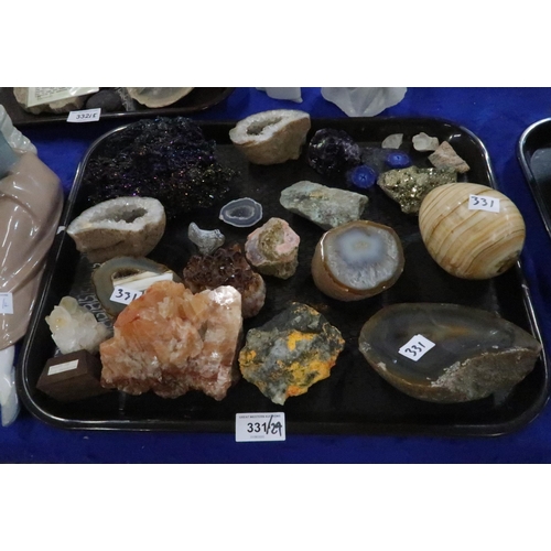 331 - A collection of geodes and rock samples