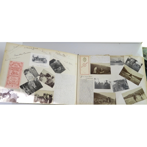 436 - A Victorian country house photograph and scrap album to Eva Comprising; photographs and autographs o... 