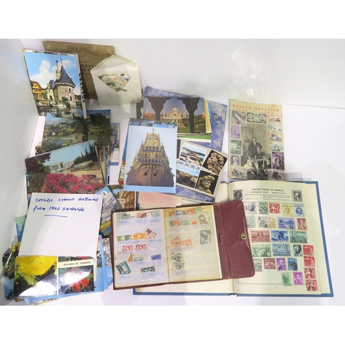 441 - A lot of various stamp albums and post cards