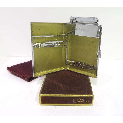 445 - A Calibri Monopol lighter/cigarette case together various watches and coins