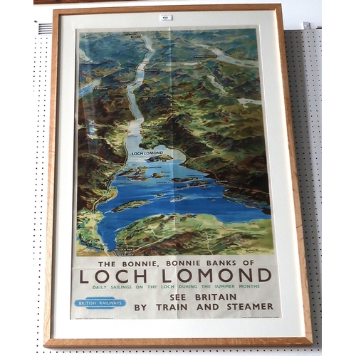 450 - A British railway poster of Loch Lomond, published by British Railways, Scottish Region, 100 x 60cm