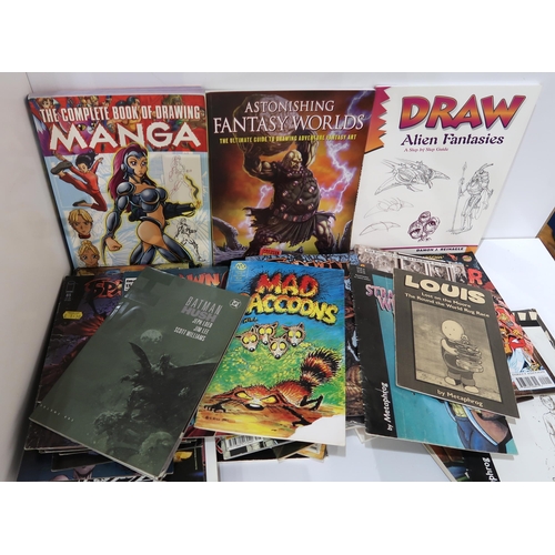 465 - A lot of comics and graphic novels together with The Complete Book of Drawing Manga