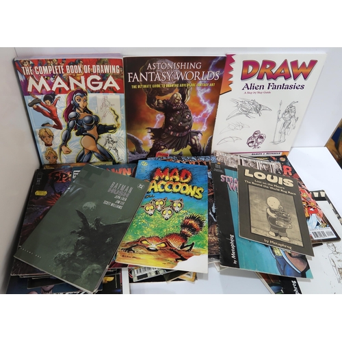 465 - A lot of comics and graphic novels together with The Complete Book of Drawing Manga