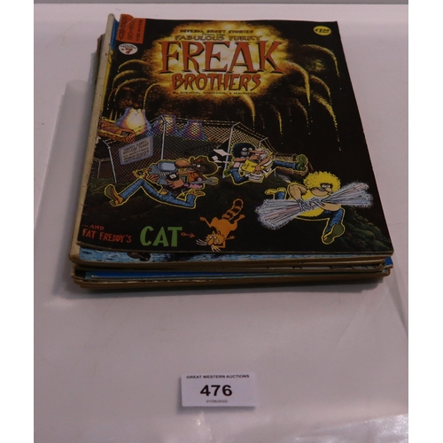 476 - A lot of Fabulous Furry Freak Brothers comics etc