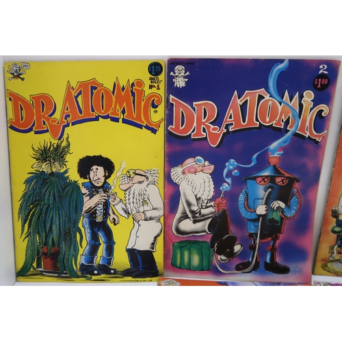 478 - A lot comprising the first six issues of Dr. Atomic, by Last Gasp Eco Funnies comics