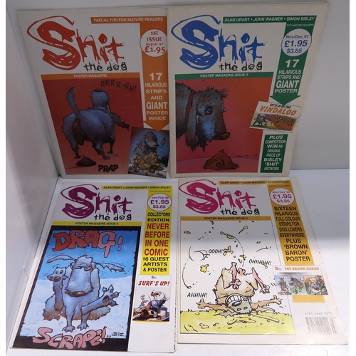 479 - The first four issues of Shit the Dog poster magazine created by Simon Bisley, Alan Grant, John Wagn... 