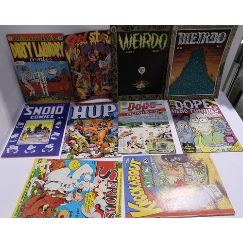 481 - A mixed lot of underground comics with copies of Despair, Dope, Rock n Roll Madness, Serious Comics,... 