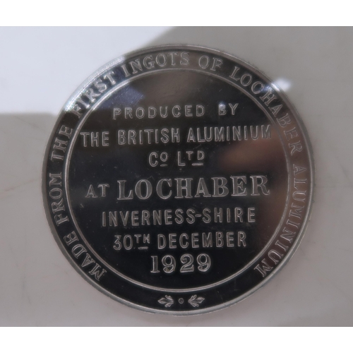 483 - Prosperity by Organisation and the Energy of Nature. A Lochaber aluminium ingot dated December 1929 ... 