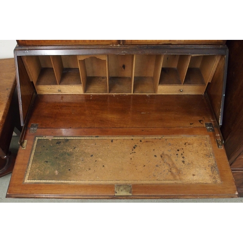 101 - A Victorian mahogany astragal glazed bureau bookcase, 200cm high x 97cm wide x 46cm deep