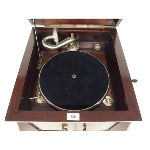 130 - A 20th century mahogany cased Fears Ltd gramophone