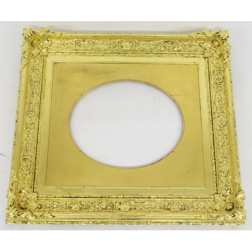 133 - A gilt gesso picture frame, 66cm x 74cm