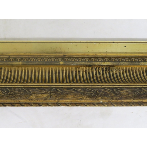 135 - A 19th century gilt gesso picture frame, 118cm x 88cm