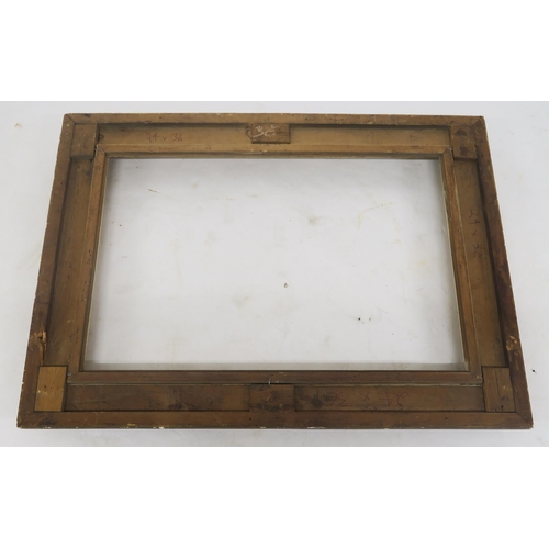 135 - A 19th century gilt gesso picture frame, 118cm x 88cm